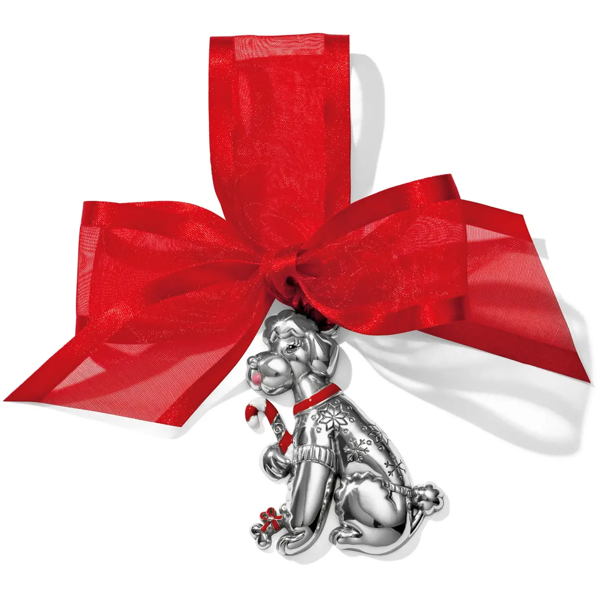 Candy Cane Dog Christmas Ornament 1