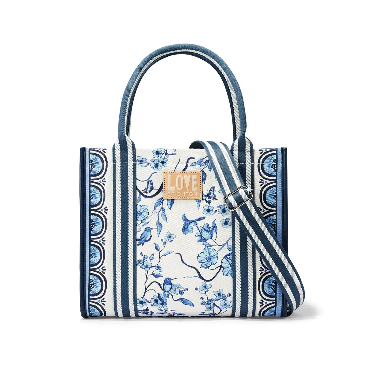 Indigo Song Bird Canvas Carryall 1