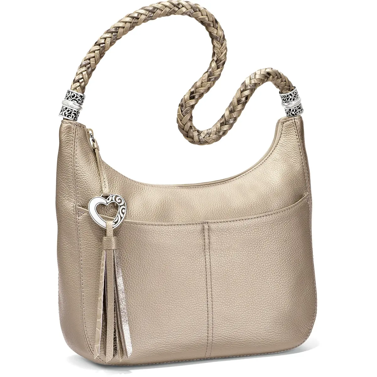 Barbados Ziptop Hobo | Zinc Pearl 1
