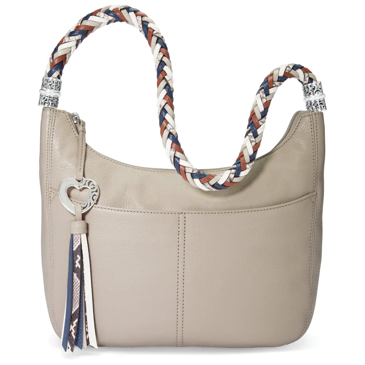 Barbados Ziptop Hobo | Stone-Multi 1