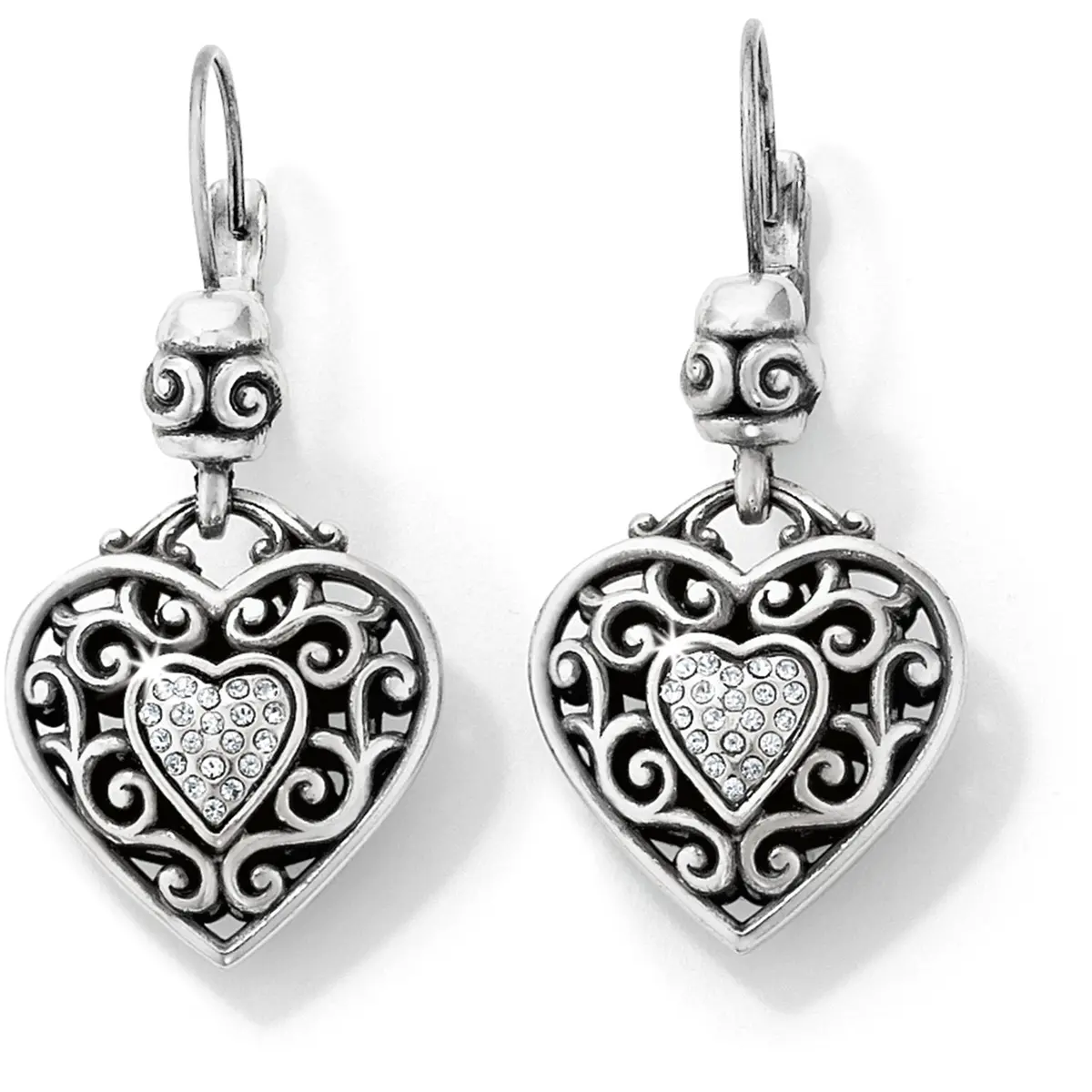 Reno Heart Leverback Earrings 1