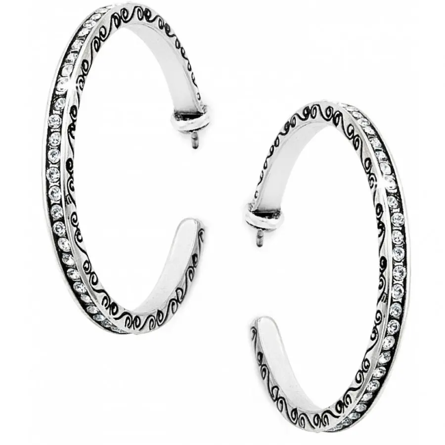 Secret Of Love Hoop Post Earrings 1