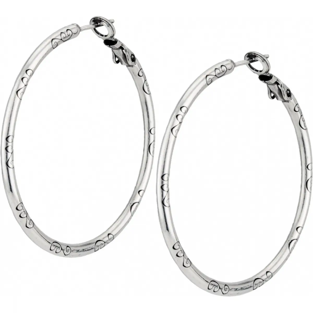 Large Earring Charm Hoops 1