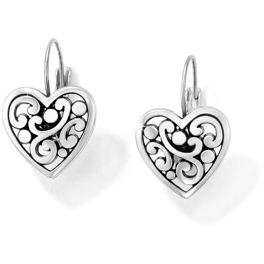 Contempo Heart Leverback Earrings 1