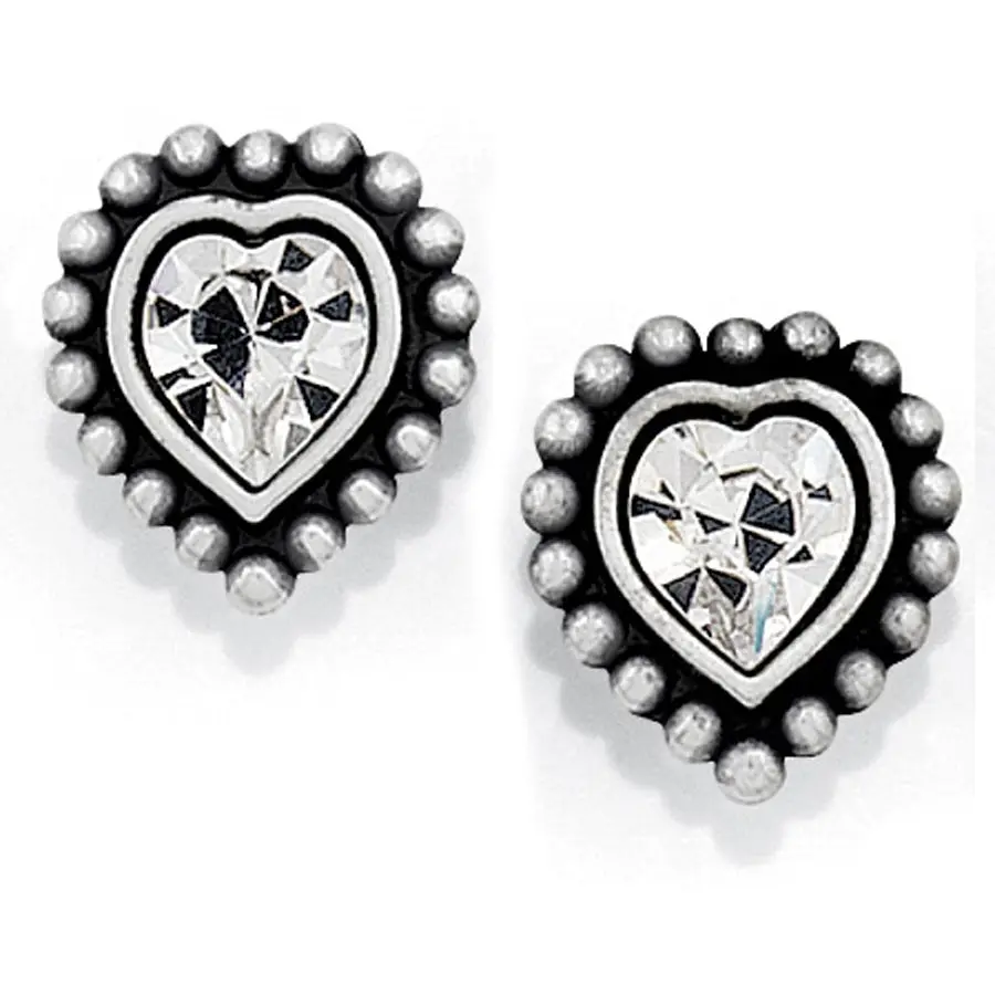 Shimmer Heart Mini Post Earrings 1