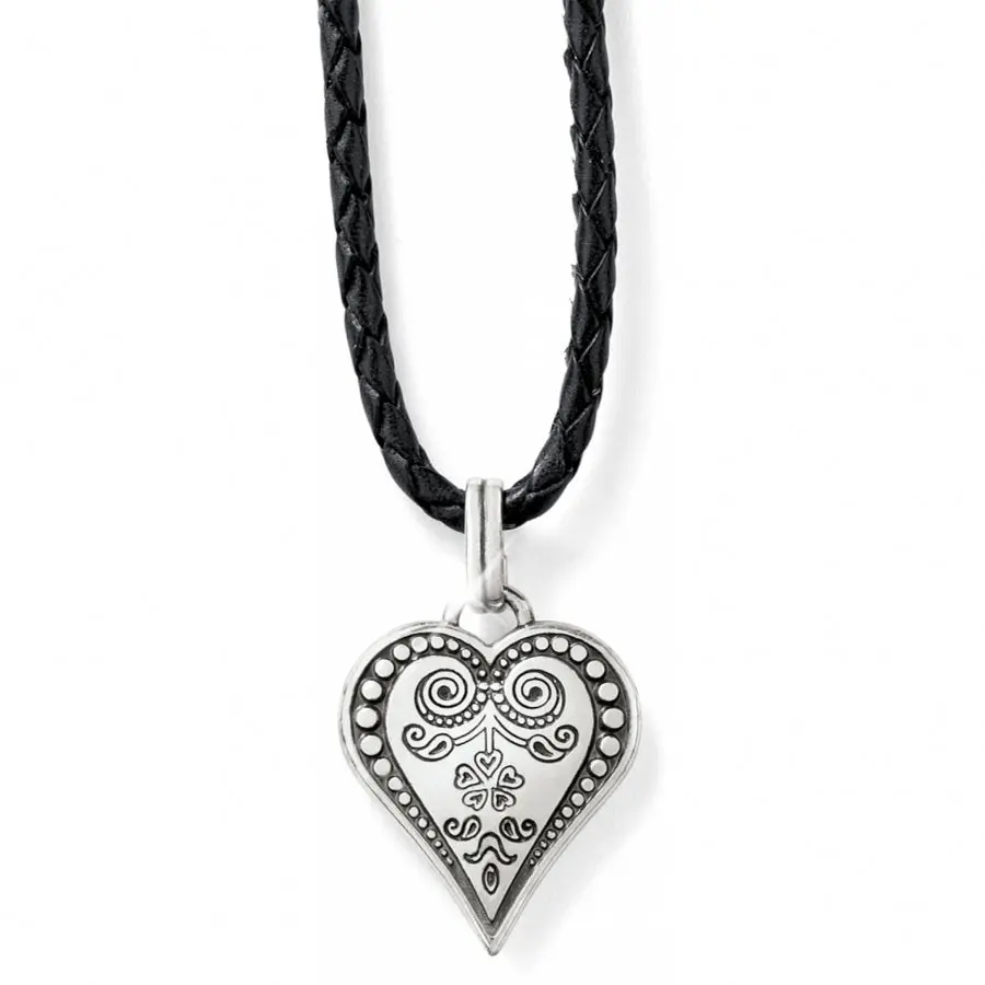 Ophelia Heart Leather Necklace 1