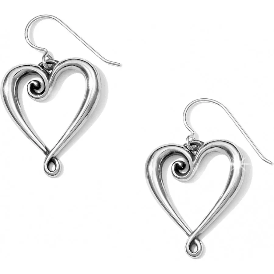 Whimsical Heart French Wire Earrings 1