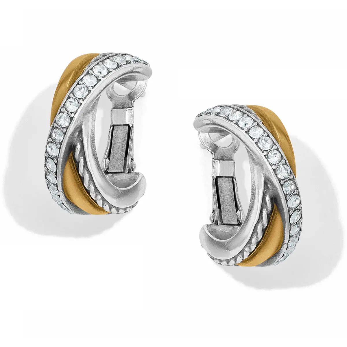 Neptune's Rings Post Clip Hoop Earrings 1