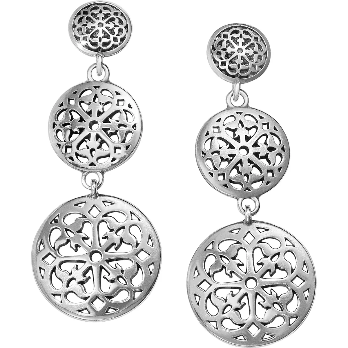 Ferrara Medallion Post Drop Earrings 1