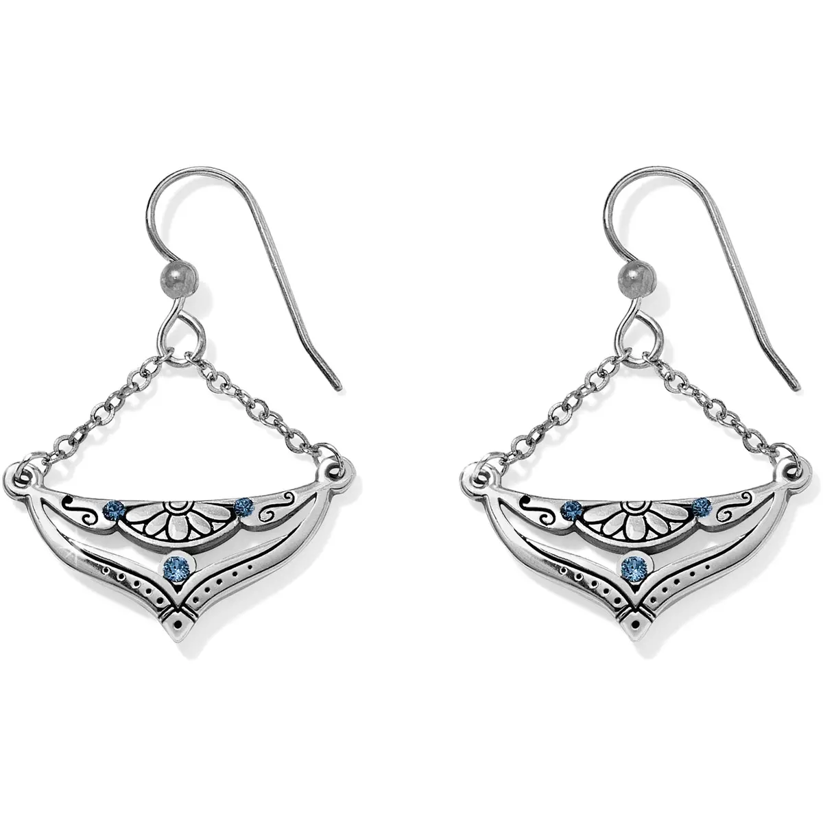 Casablanca Blues French Wire Earrings 1