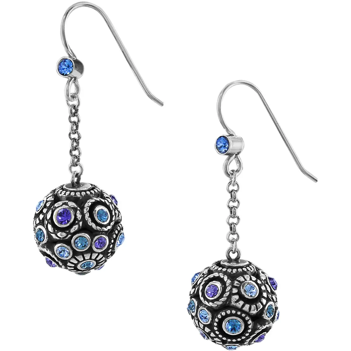Halo Sphere French Wire Earrings 1