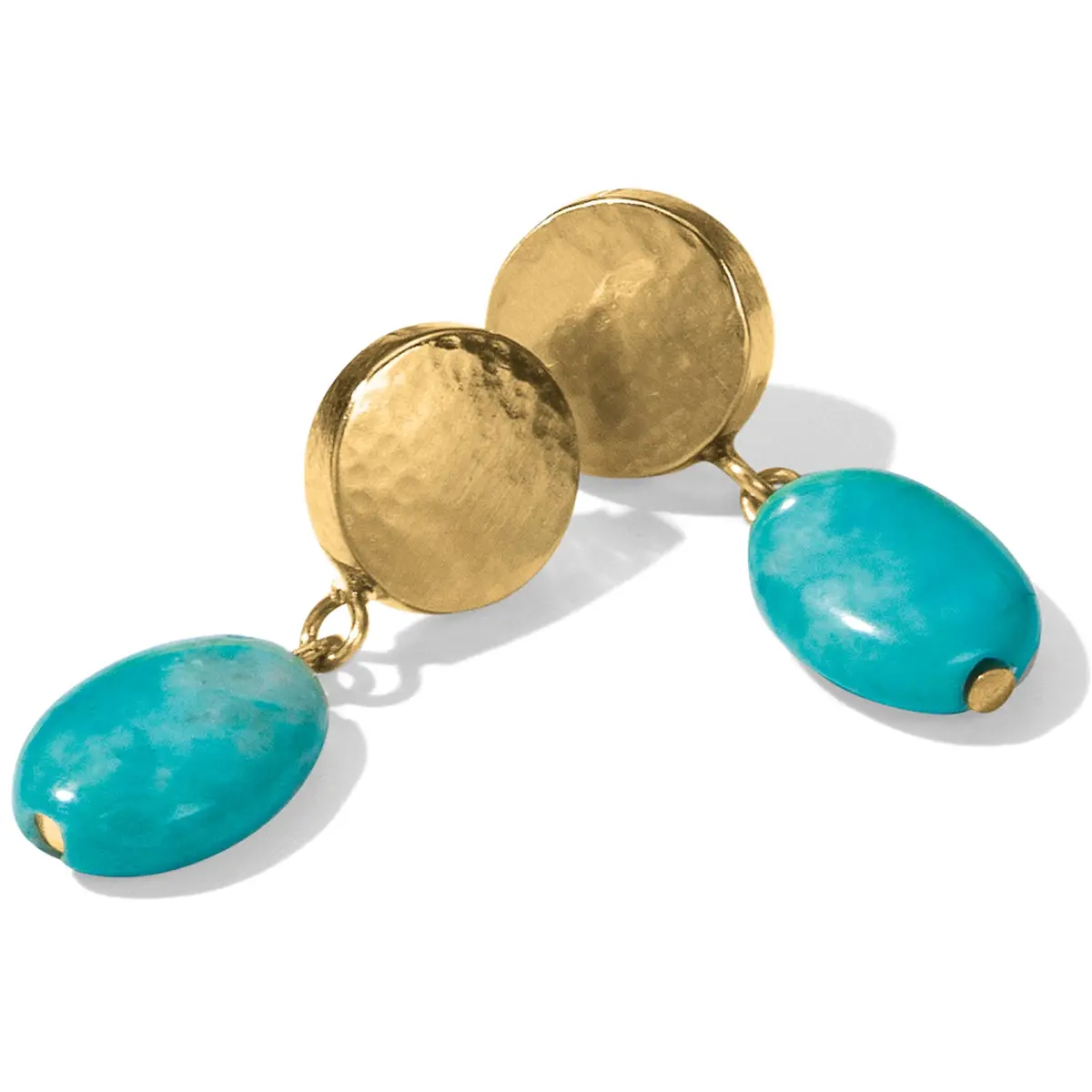 Mediterranean Turquoise Petite Post Drop Earrings 1