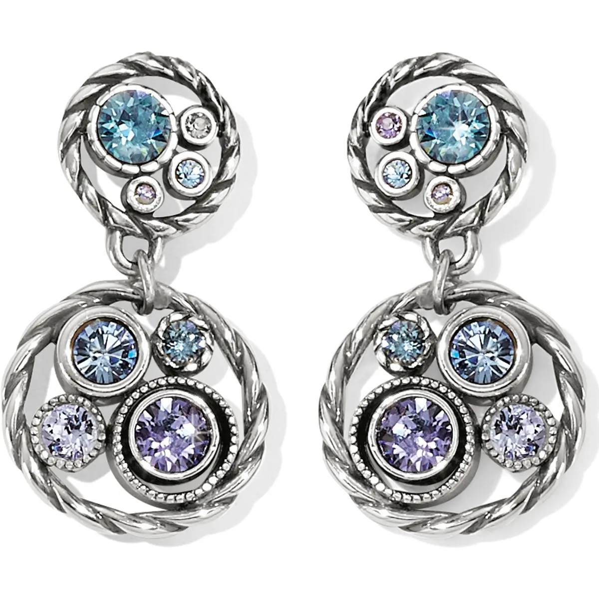 Halo Post Drop Earrings 1