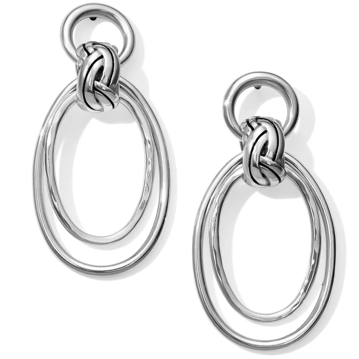 Interlok Rings Post Drop Earrings 1