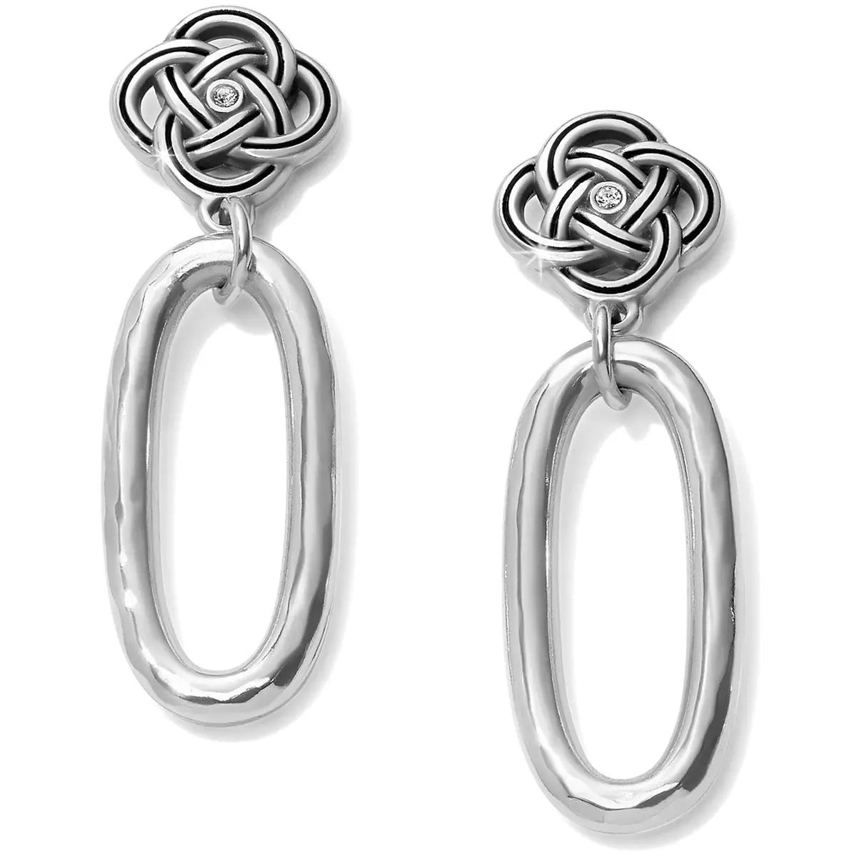 Interlok Petite Knot Post Drop Earrings 1