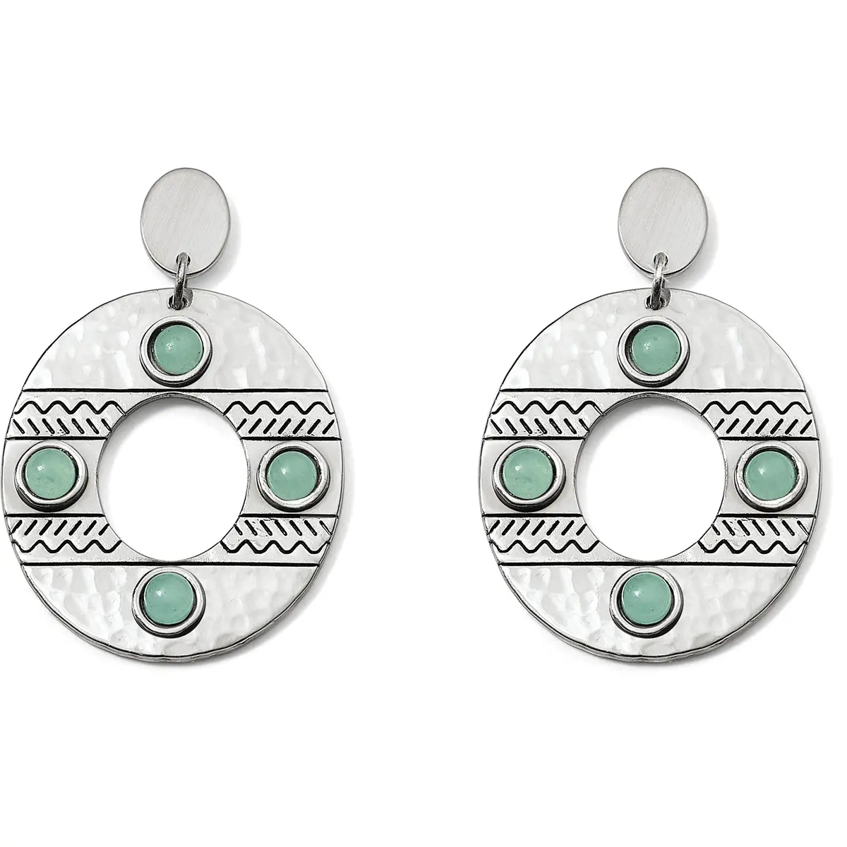 Marrakesh Oval Post Drop Earrings 1