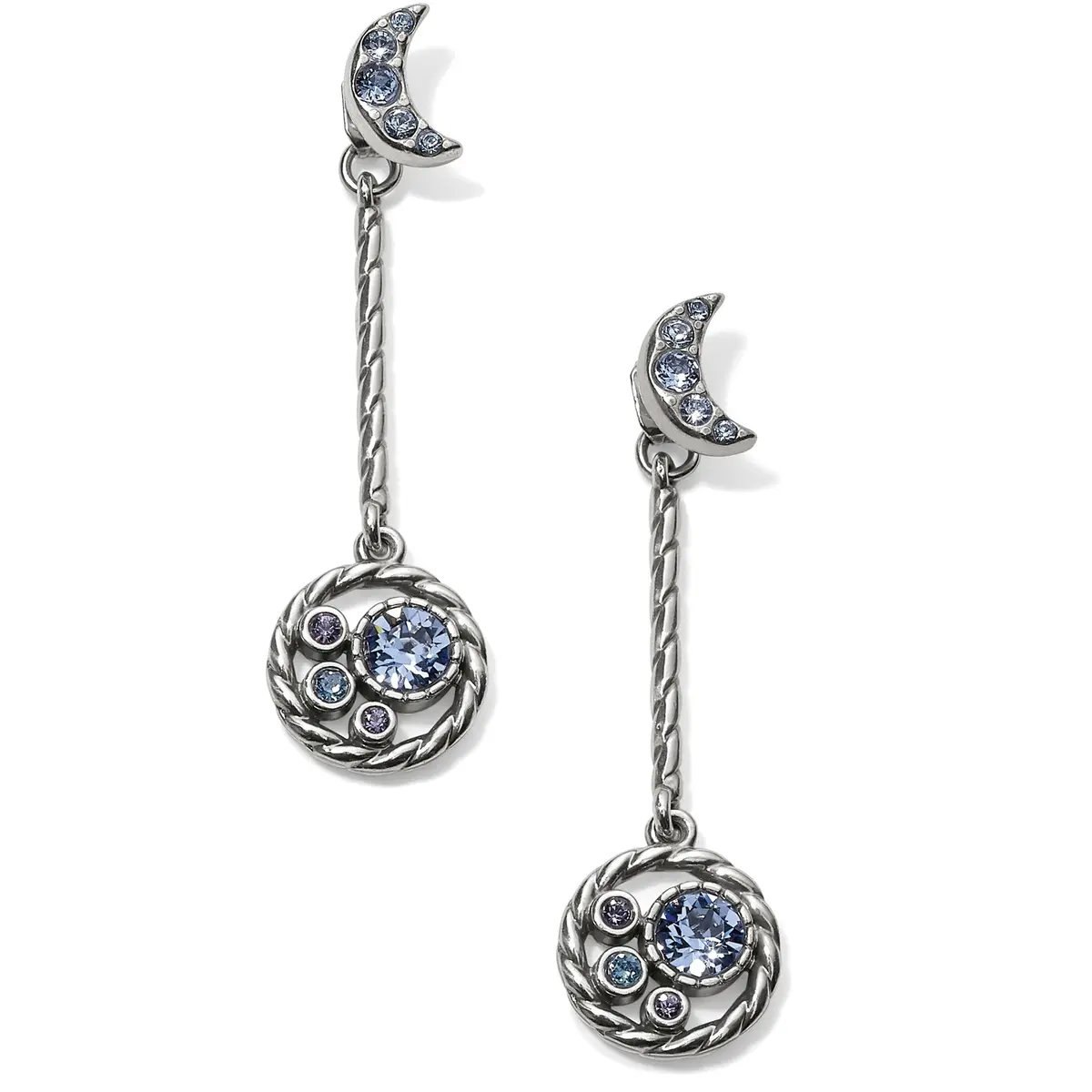 Halo Moon Convertible Post Drop Earrings 1