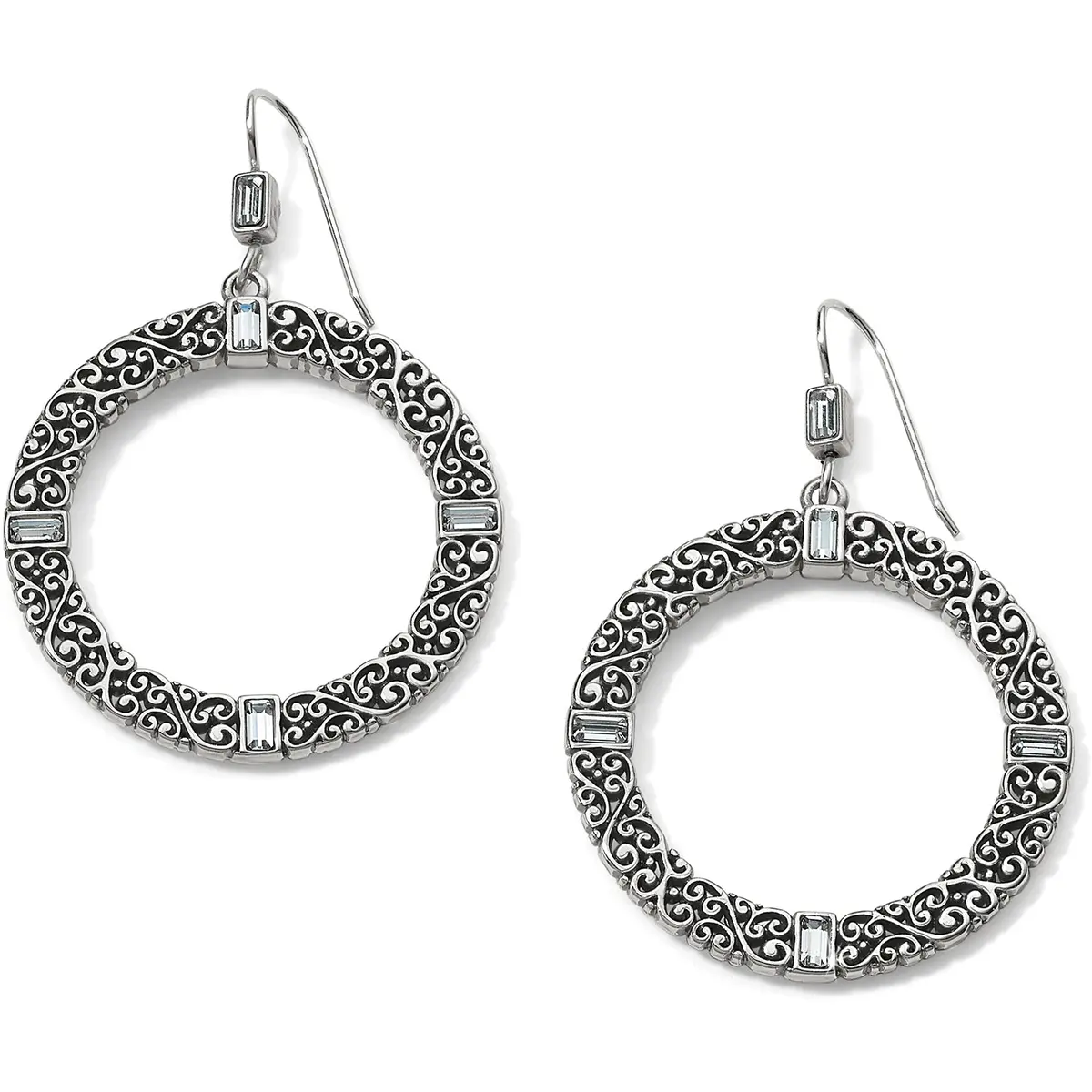 Baroness Round French Wire Earrings 1