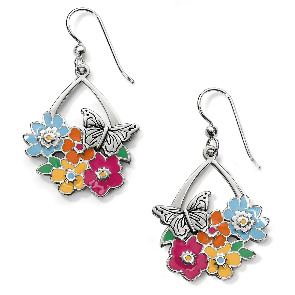 Enchanted Garden Flower French Wire Earrings 1