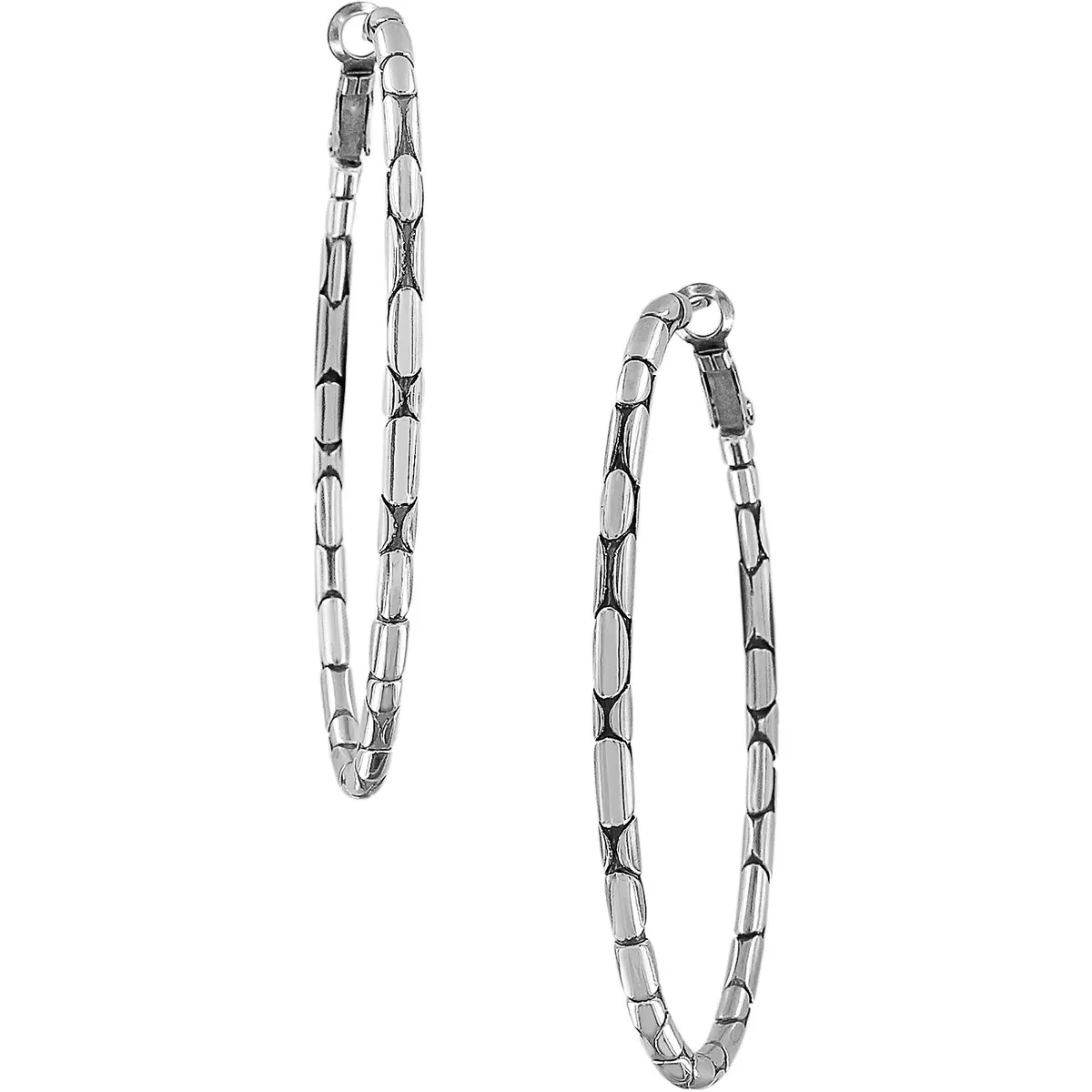 Pebble Large Oval Hoop Earrings 1