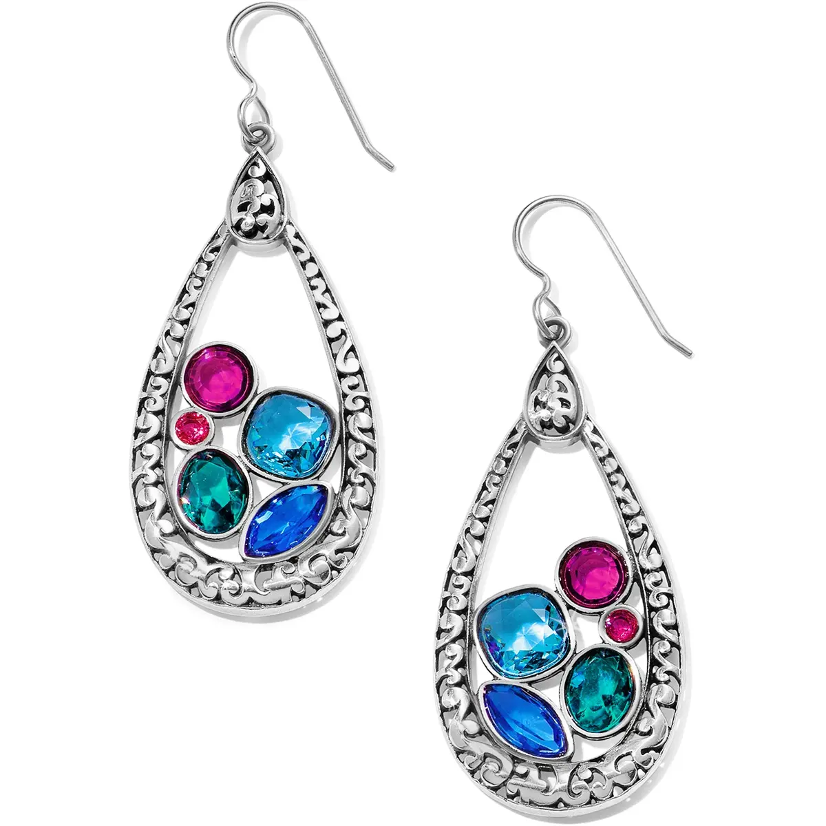 Elora Gems Vitrail Hoop French Wire Earrings 1