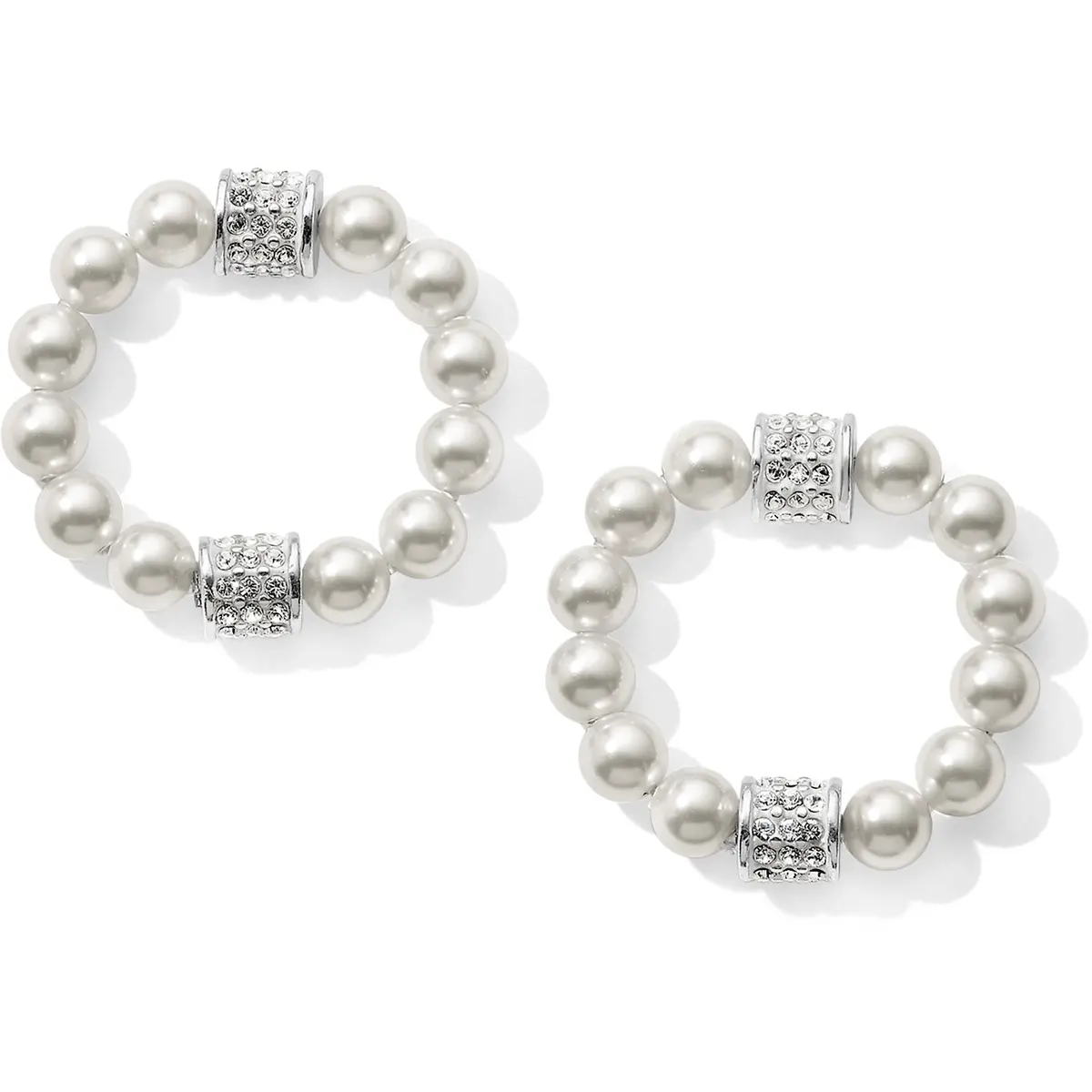 Meridian Petite Pearl Hoop Drop Earrings 1