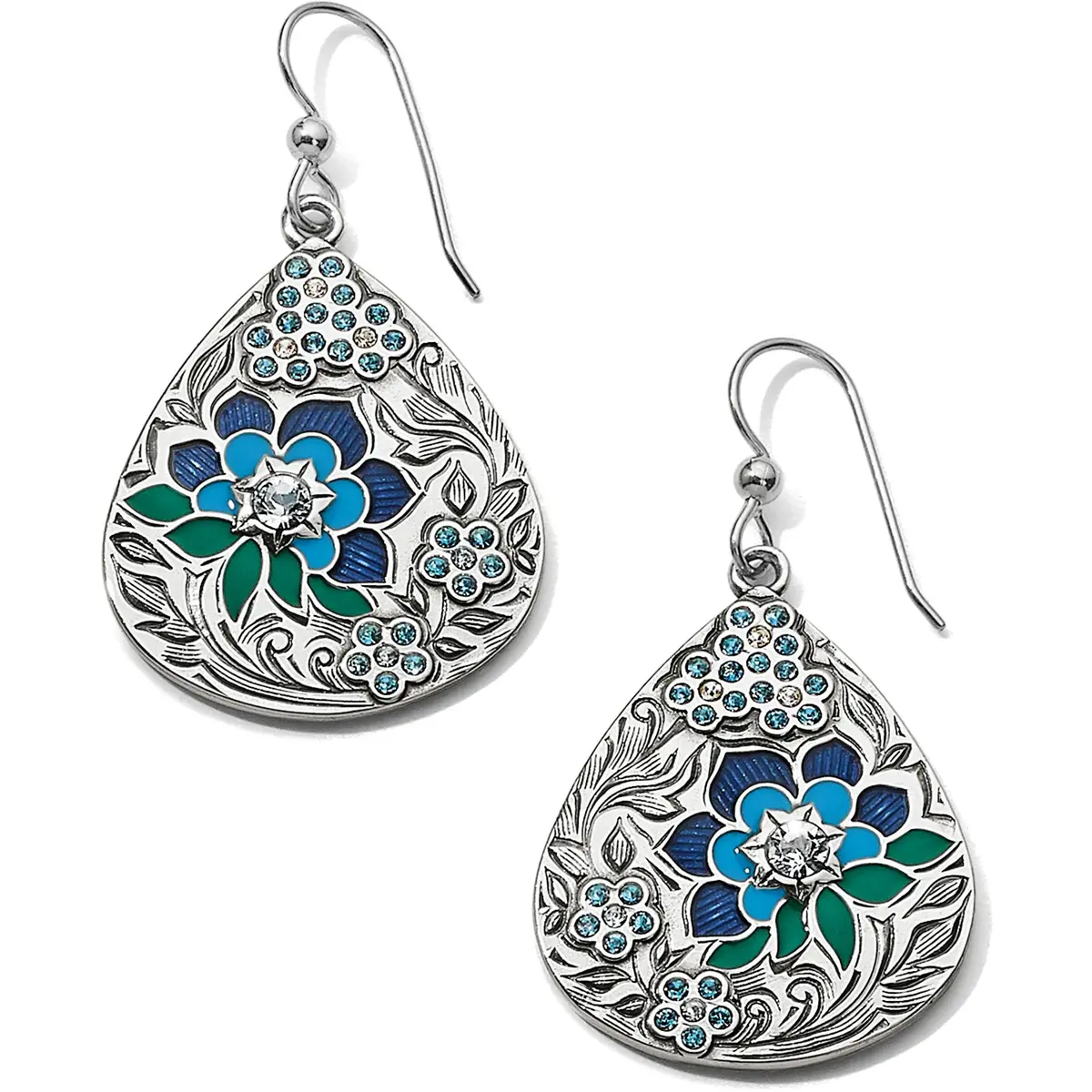 Journey To India Teardrop French Wire Earrings 1