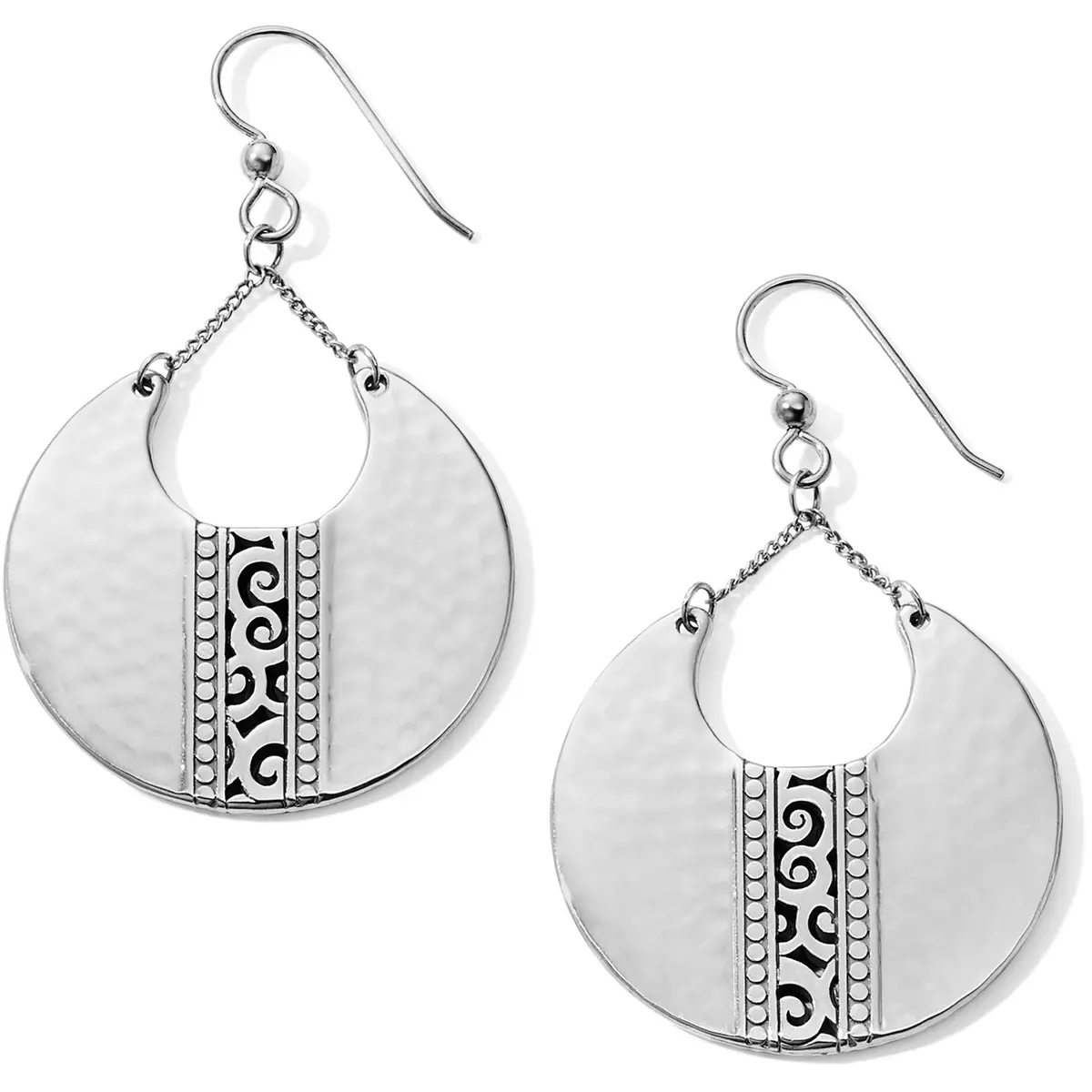 Mingle Disc Large French Wire Earrings 1