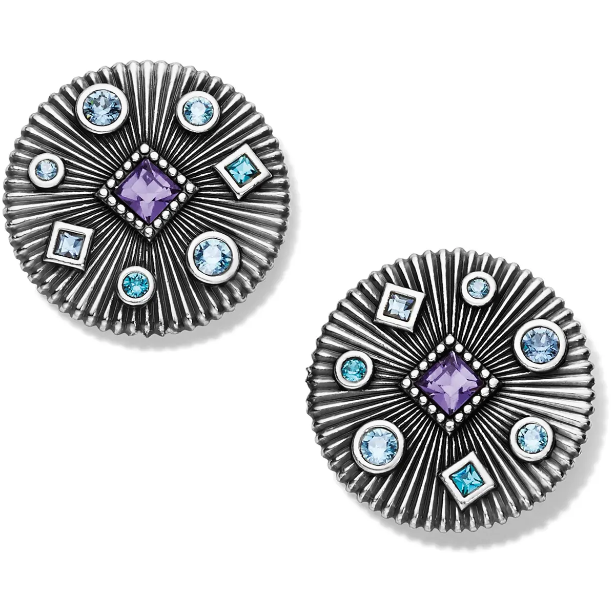 Halo Rays Round Post Earrings 1
