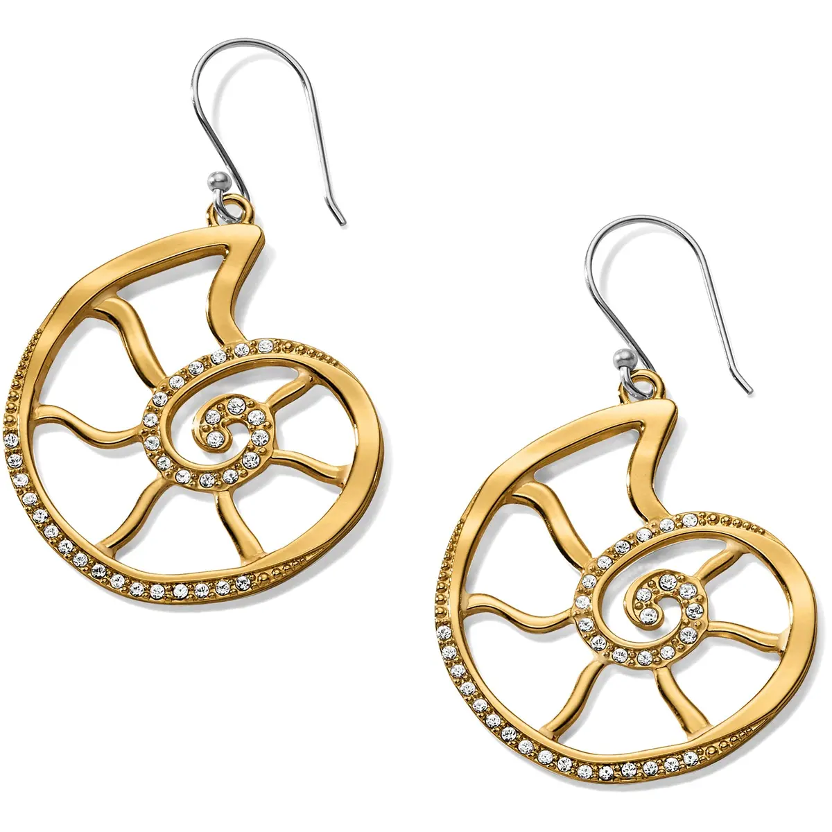 Sea Shore Nautilus French Wire Earrings 1