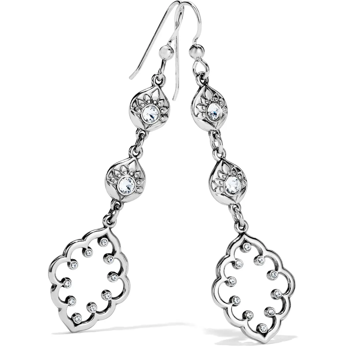 Journey To India Lotus Drop French Wire Earrings 1