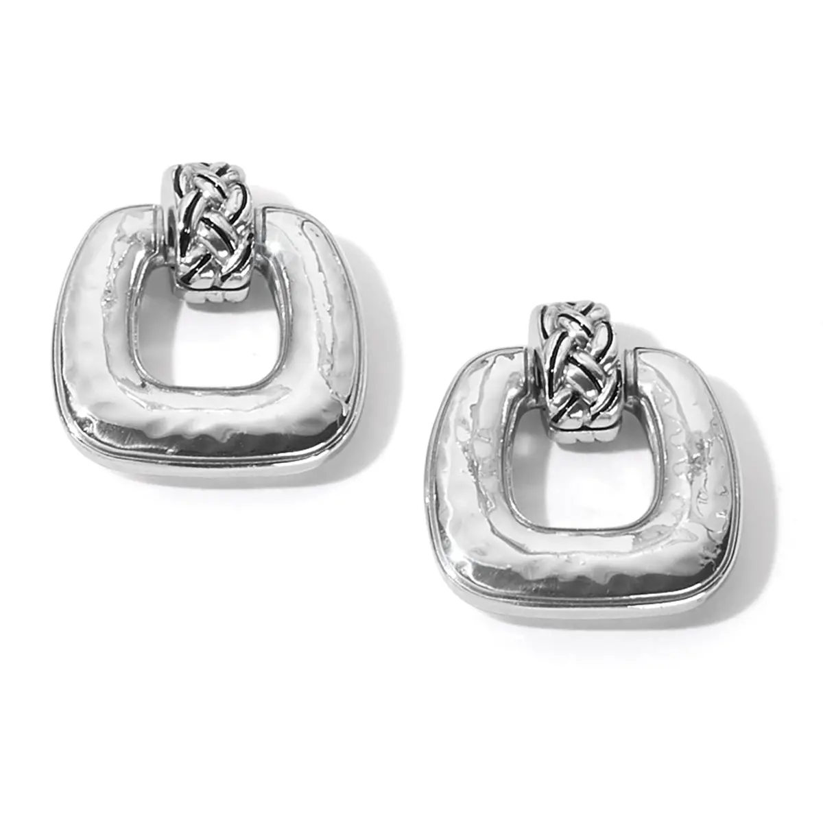 Interlok Woven Post Drop Earring 1