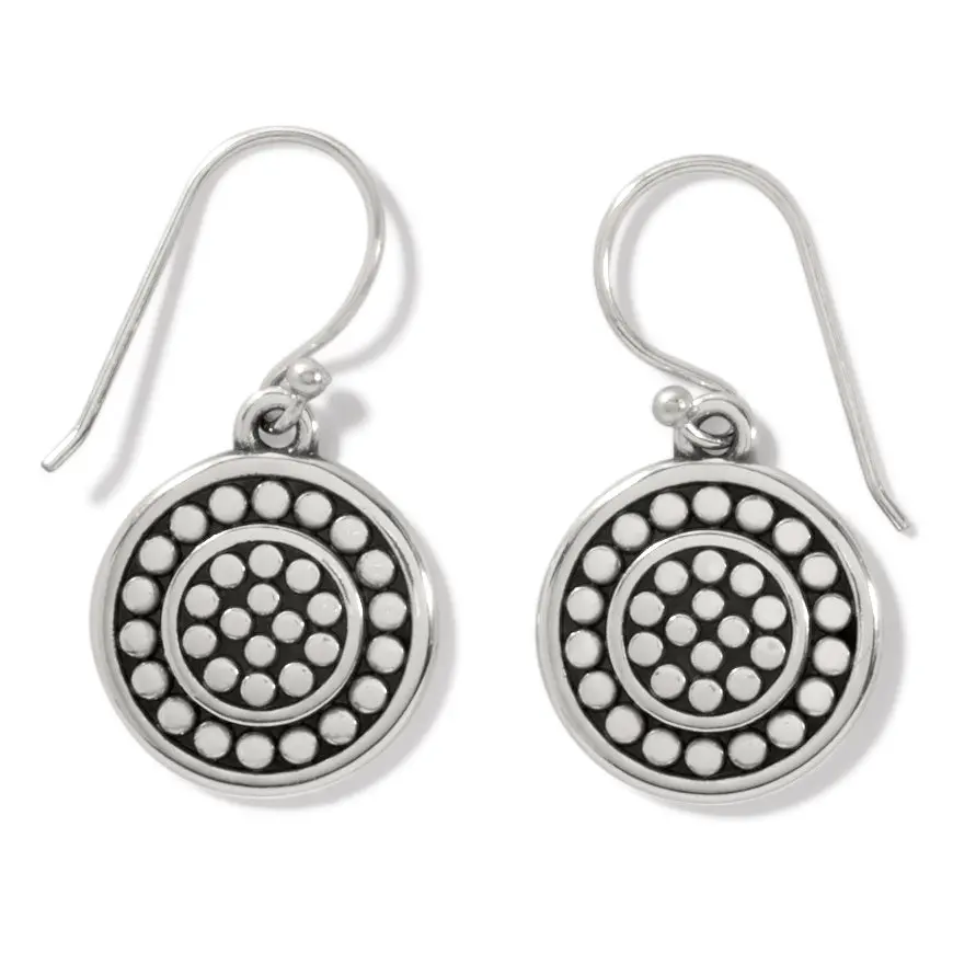 Pebble Round Reversible French Wire Earrings 1