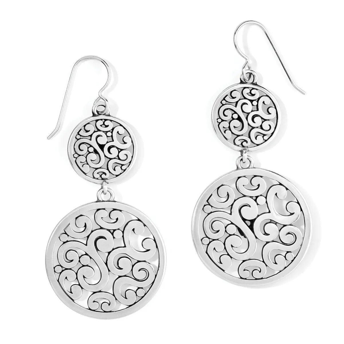 Contempo Medallion Duo French Wire Earring 1