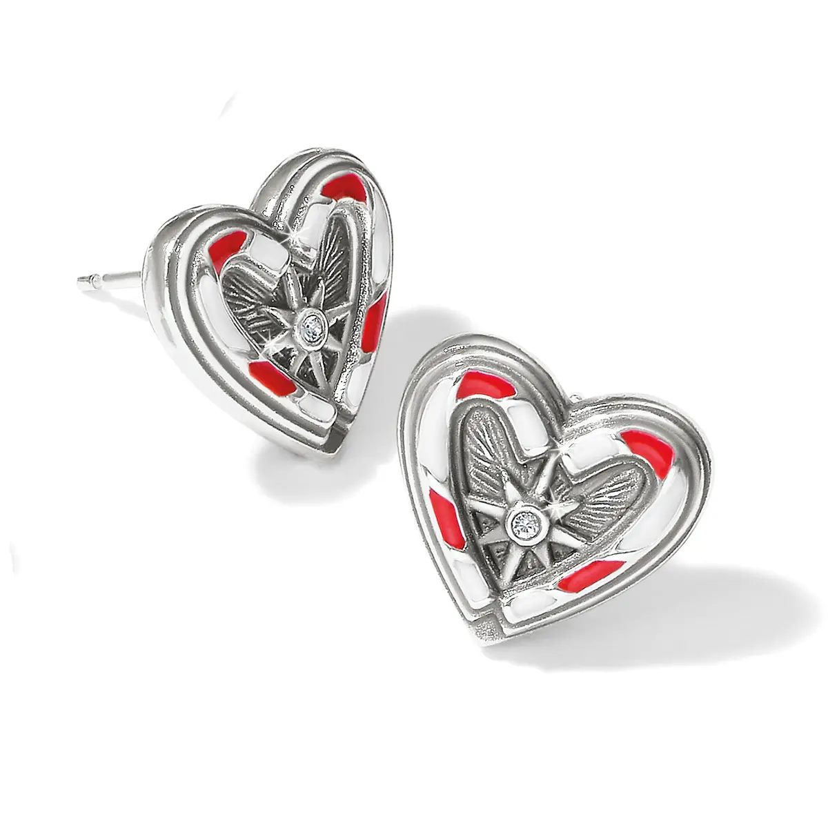 Candycane Sweetheart Post Earrings 1