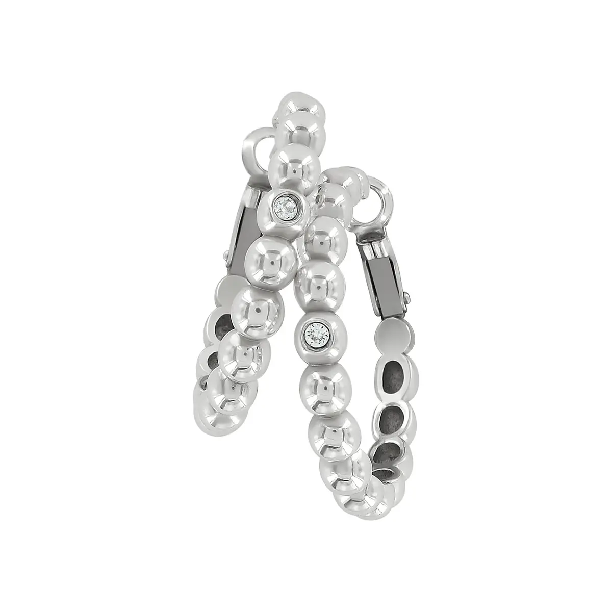 Twinkle Granulation Medium Hoop Earrings 1