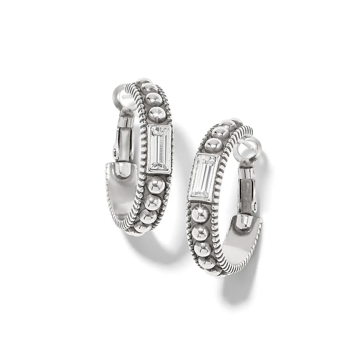 Pretty Tough Gem Hoop Earrings 1