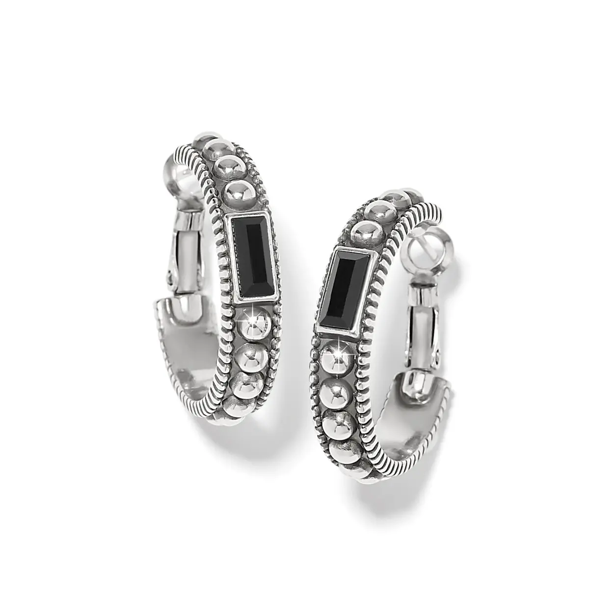 Pretty Tough Gem Hoop Earrings 1