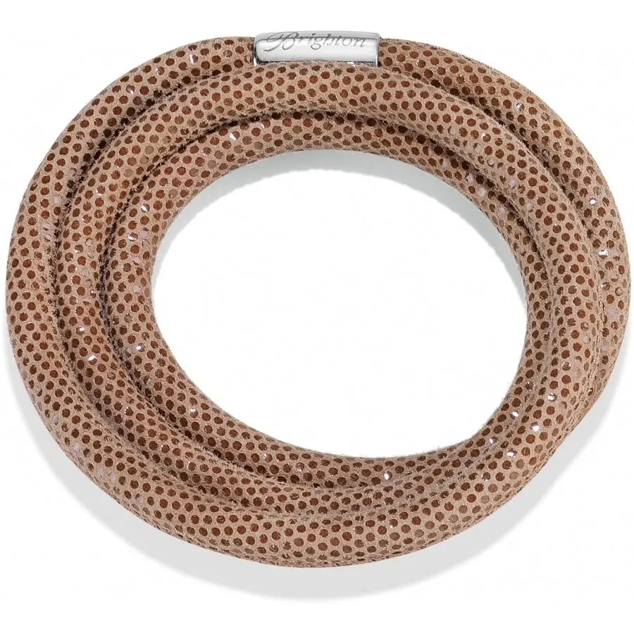 Woodstock Metallic Triple Bracelet | Camel 1