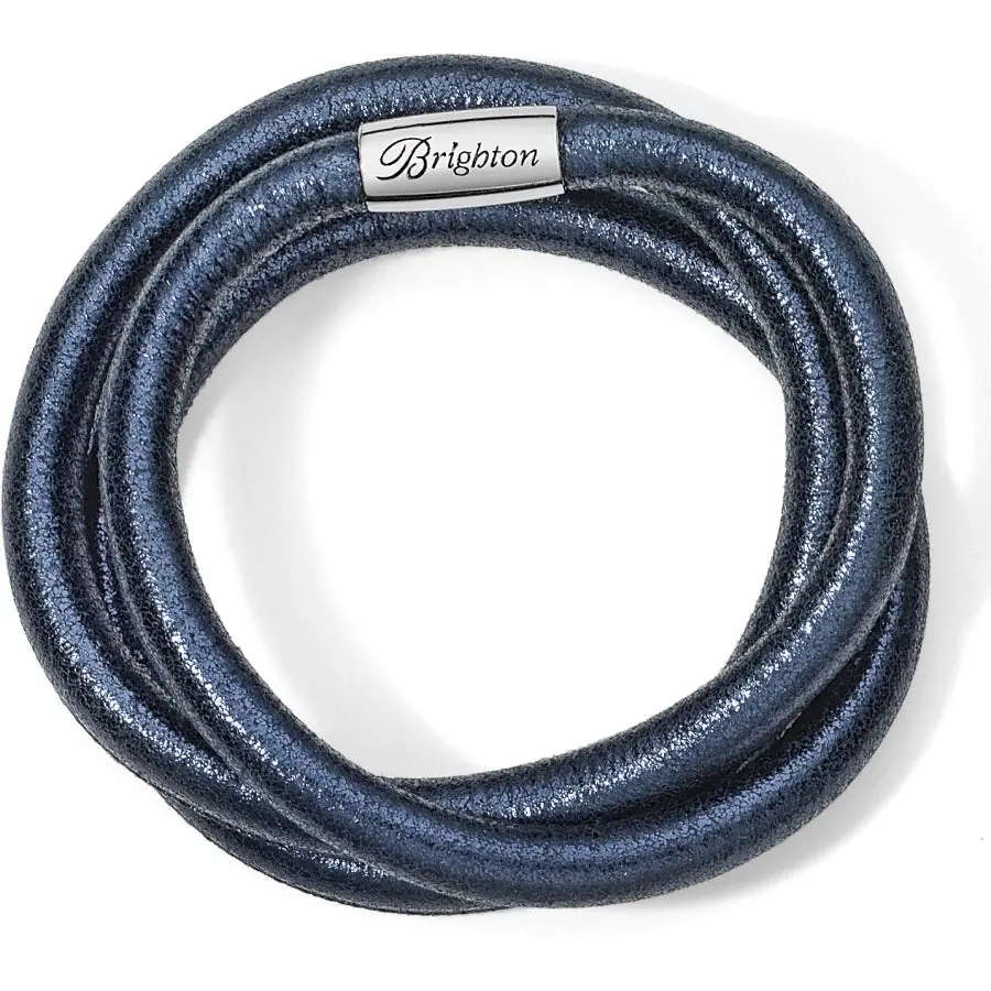 Woodstock Metallic Triple Bracelet | Navy Sparkle 1