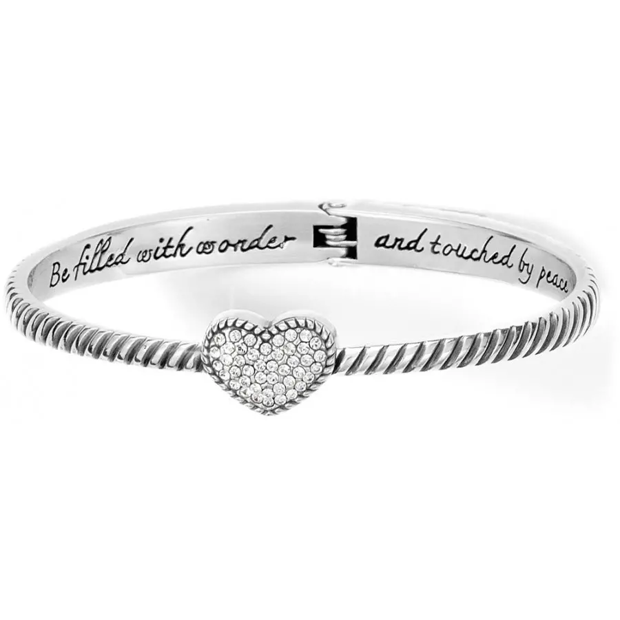 Celestia Heart Hinged Bangle 1