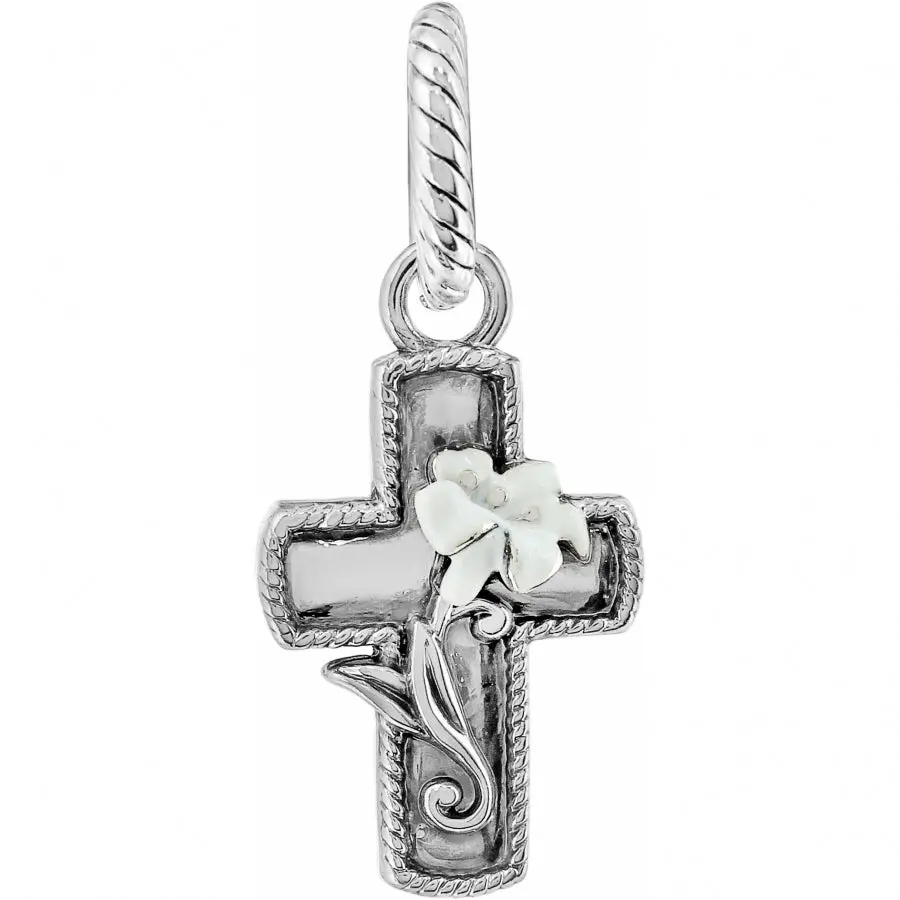 Easter Lily Cross Charm 1