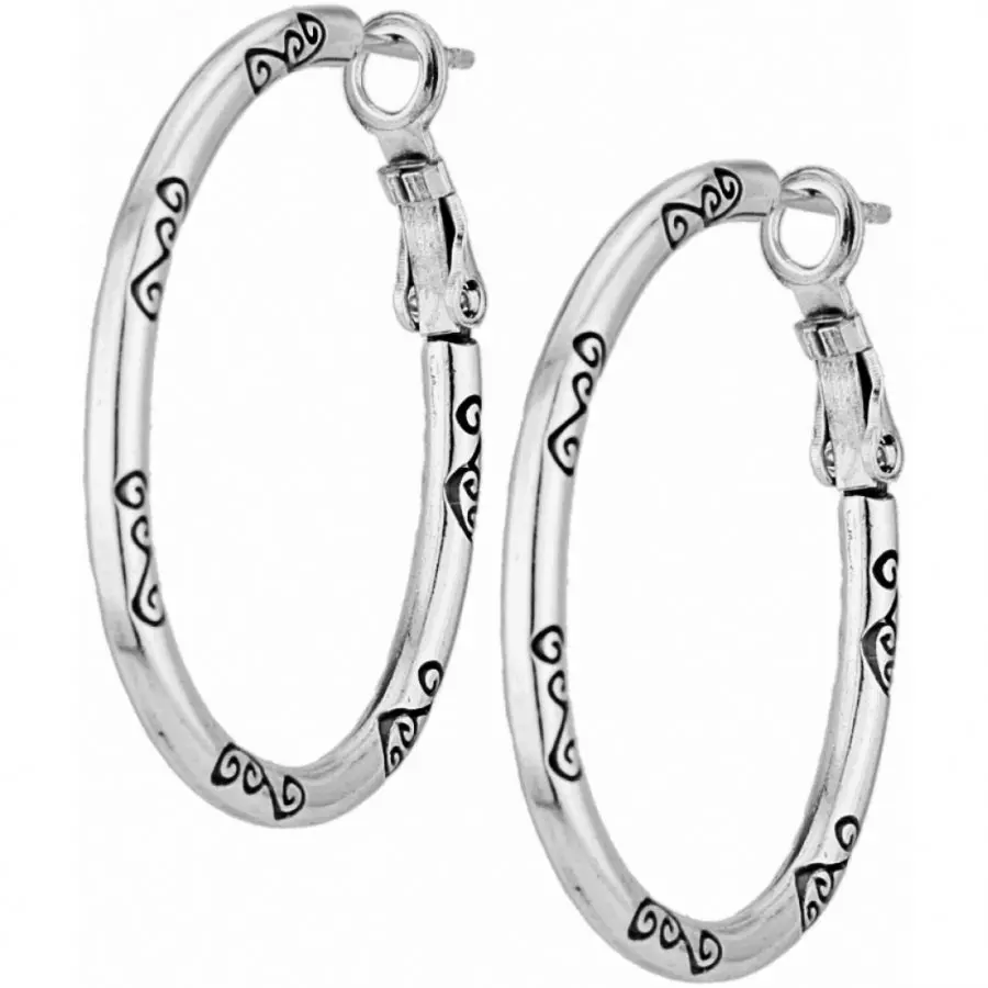 Oval Hoop Charm Earrings 1