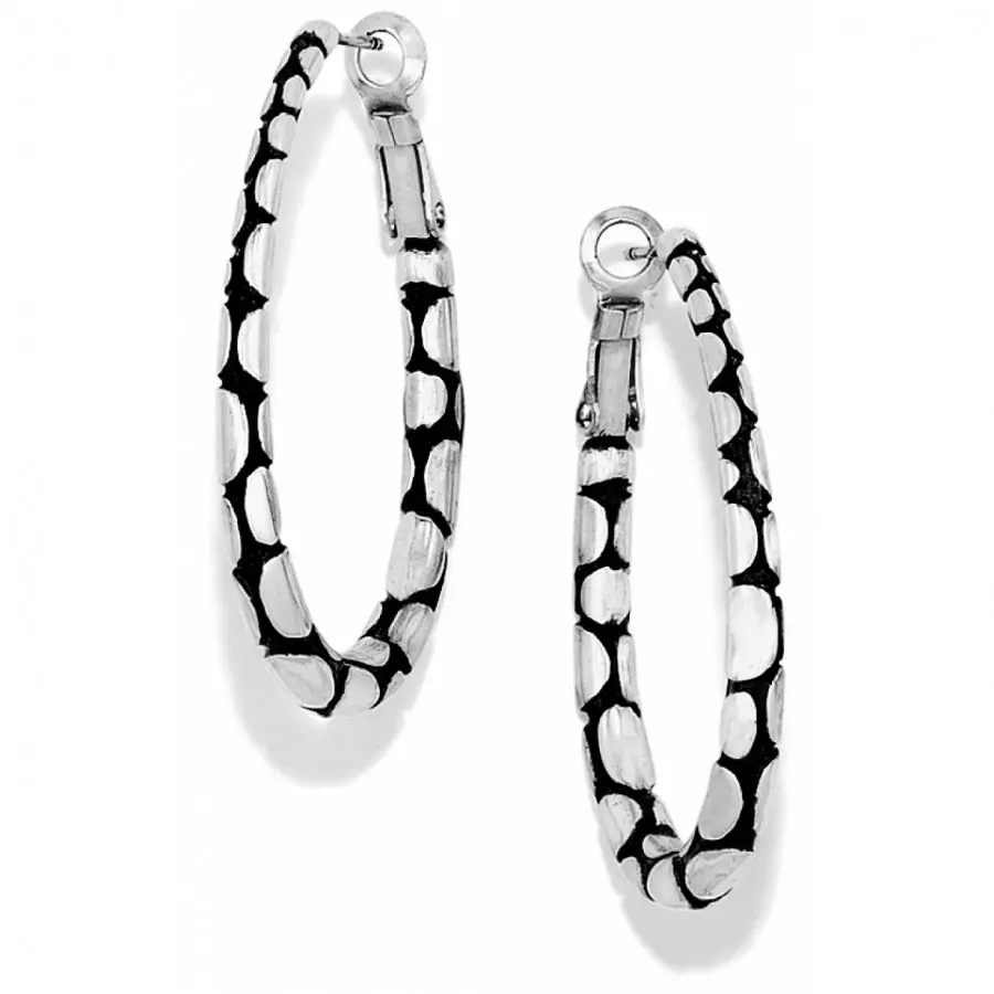 Pebble Small Oval Hoop Earrings 1