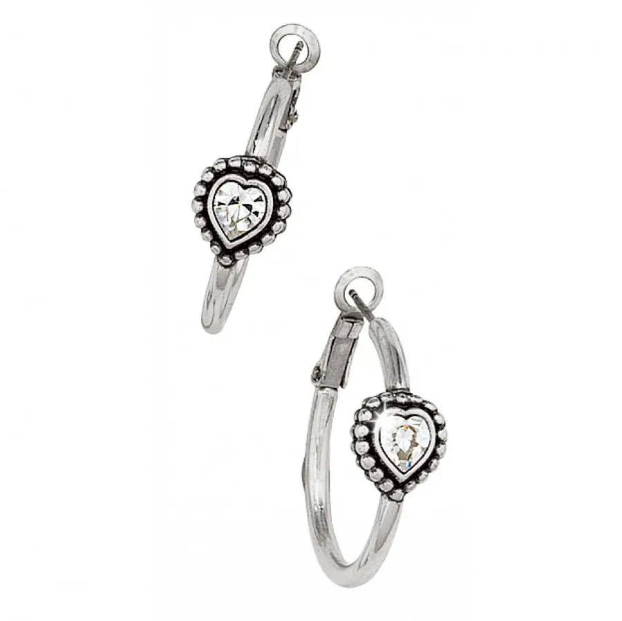 Shimmer Heart Small Hoop Earrings 1