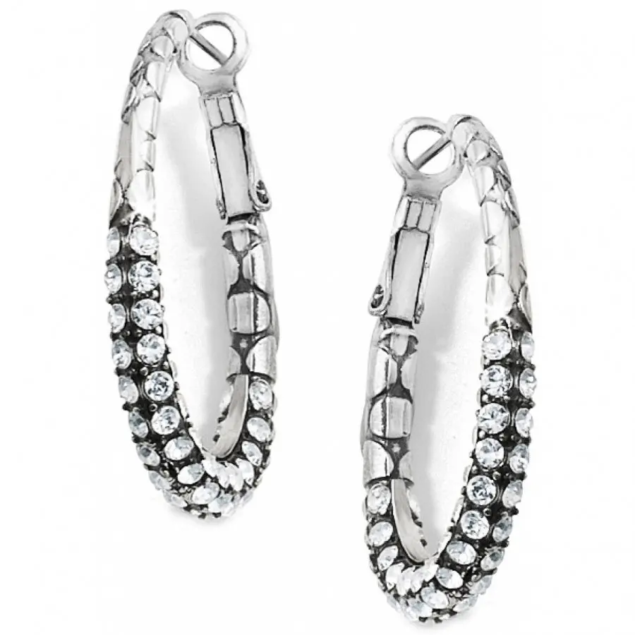 Pebble Pave Hoop Earrings 1