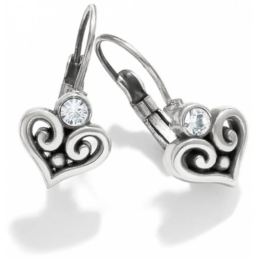Alcazar Heart Leverback Earrings 1