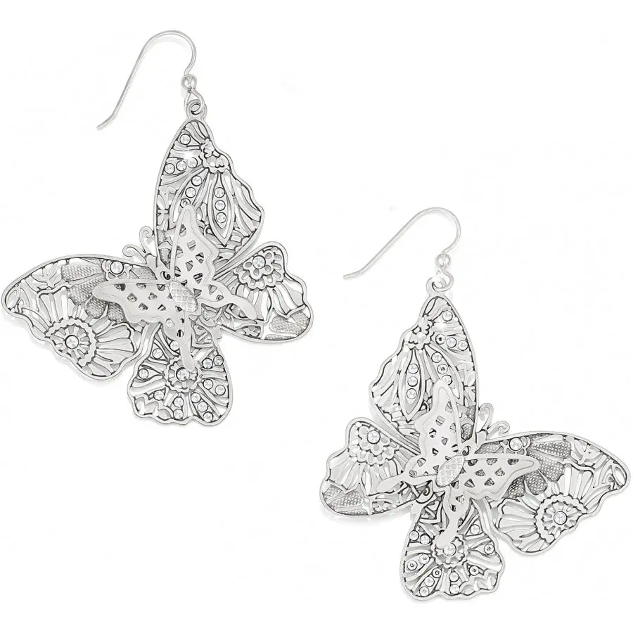 Lace Wings French Wire Earrings 1