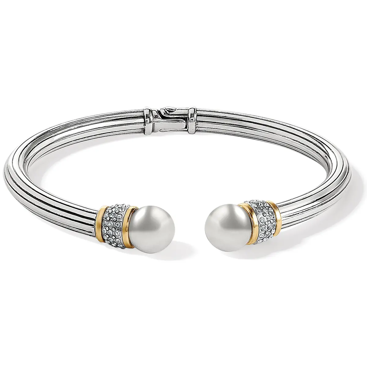 Meridian Two-Tone Open Hinged Bangle 1