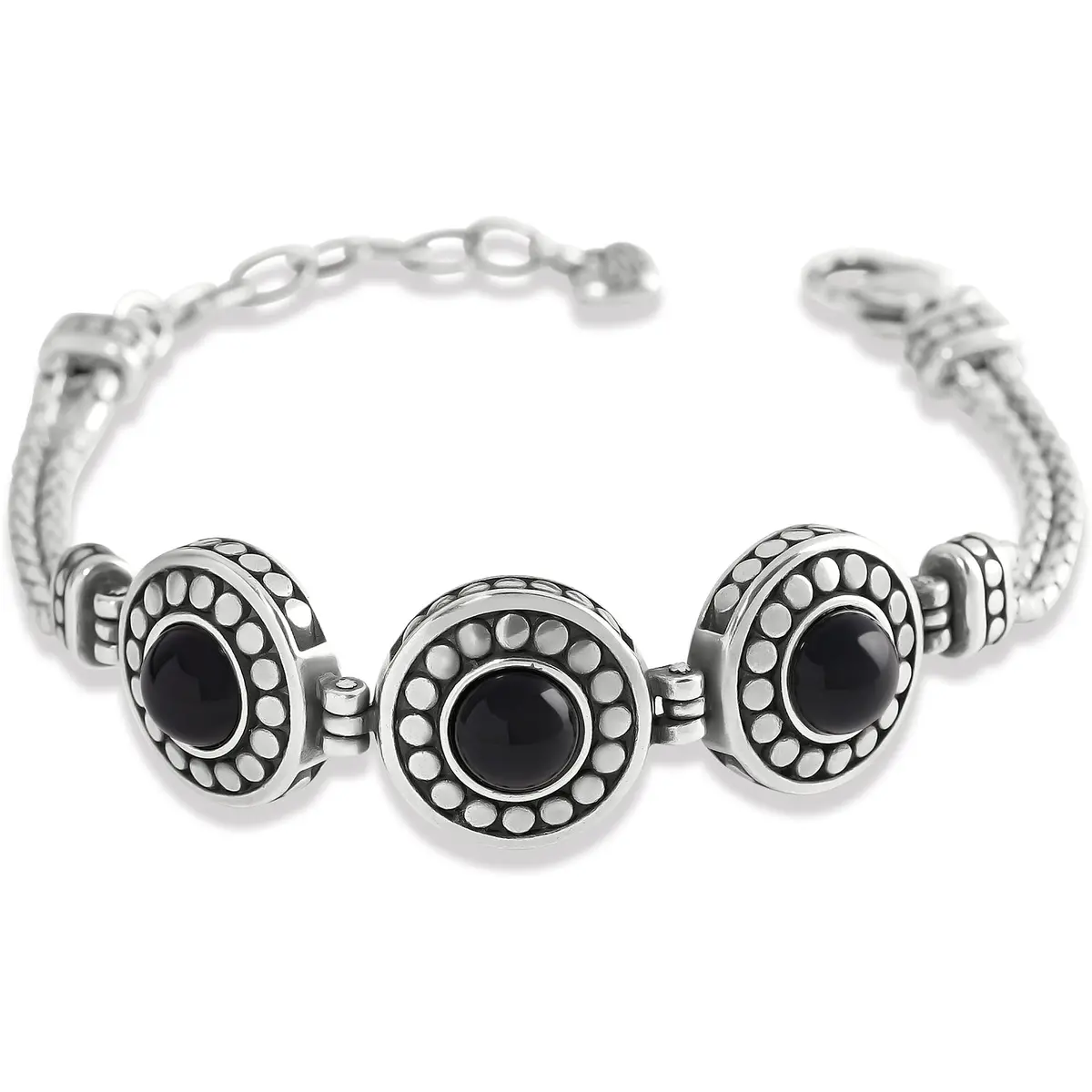 Pebble Dot Onyx Cabochon Reversible Bracelet 1
